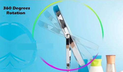 Extendable 2-Sided Rotating Bathroom Mirror And Make Up Mirror With 3x Zoom