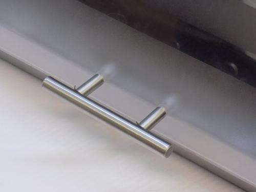 18/0 Stainless steel Elegant design shine finish red colour bread bin, Easily fits a loaf of bread  Also available in Red