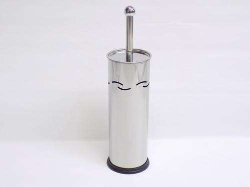 Toilet Brush Round Chrome Black Base