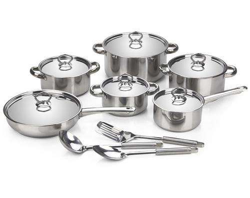 15 piece Pots Set Heavy Bottom