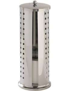 Toilet Roll Holder Storage With Lid Chrome
