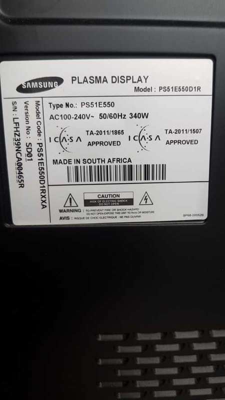 SAMSUNG PS51E550 SAMSUNG PS51E5500 - with 3D glasses - Please read discription