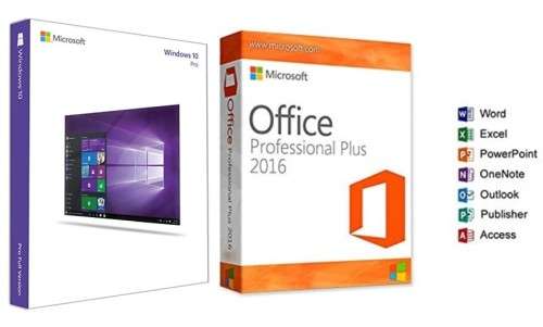 Windows 10 Professional + Microsoft Office 2016 Professional Plus