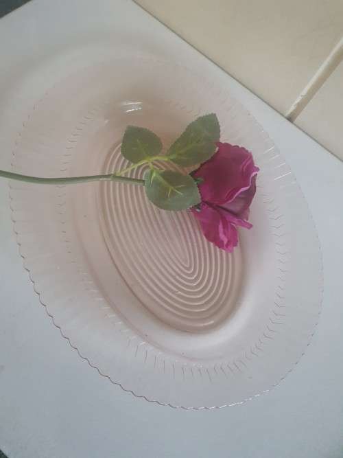 Gorgeous pink Macbeth-Evans Petalware  oval platters