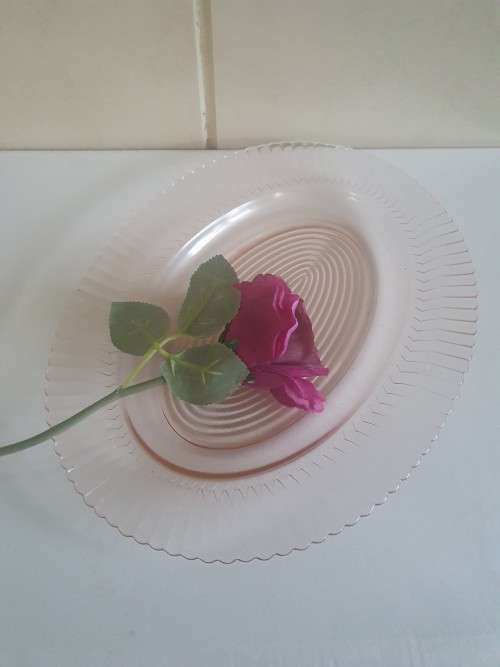 Gorgeous pink Macbeth-Evans Petalware  oval platters