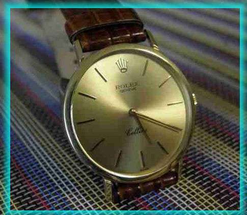 Rare Men's Solid 18ct Gold Rolex Cellini Swiss Watch Sale * Res Free 24hr Hour Delivery