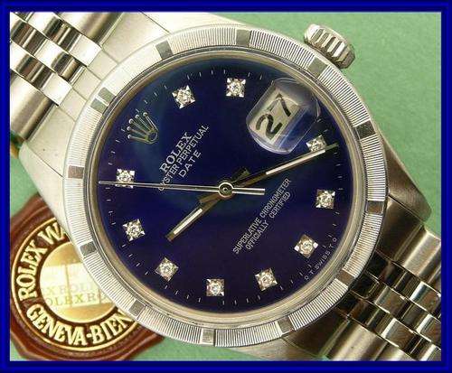 Rare Mens Rolex Blue Diamond Watch * R1  No Reserve *