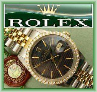 RiCH 18ct GOLD ROLEX MENS AUTO DATEJUST WATCH w/ BRILLIANT DIAMONDS  *SAVE R59000