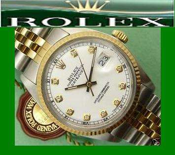 FINE 18ct GOLD ROLEX MENS AUTO DATEJUST WATCH w/ BRILLIANT DIAMONDS  *SAVE R53000* no reserve