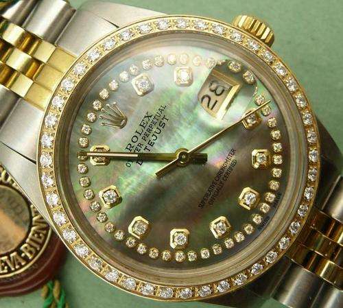 RARE MENS JADE METALLIC ROLEX DATJUST WATCH *SAVE R75000