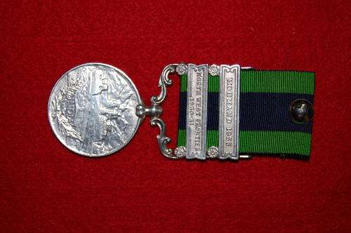 INDIAN GENERAL SERVICE MEDAL WITH 2 CLASPS