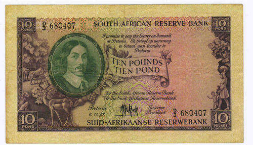 M H De Kock Ten Pounds Note