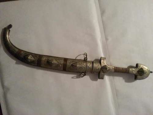Vintage Antique Dagger w/ Scabbard Islamic Persian Arab Fighting Knife