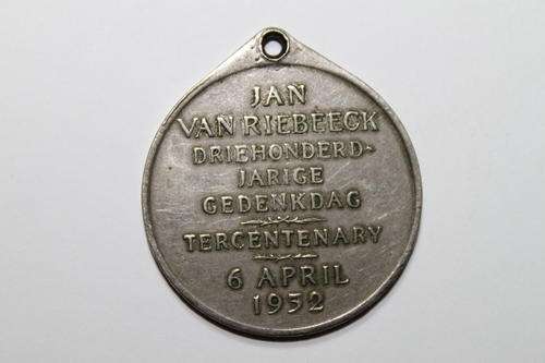 ### 1952 JAN VAN RIEBEECK 300 YEAR CENTENERY MEDALION ### CV = R???