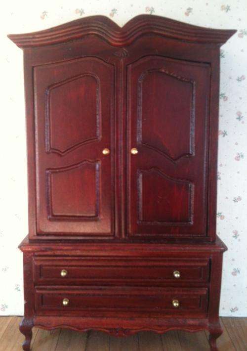 Miniatures - Mahogany Armoire / Wardrobe
