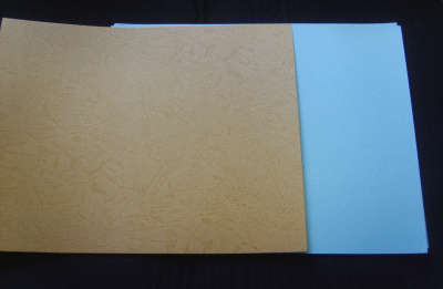 30 Sheets of Scrapbooking Card, Apricot and Light Blue - 30.5cm x 23.3cm.