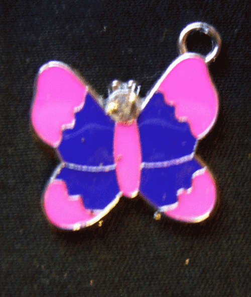 Enamel Charm Butterfly, 19mm x 20mm - Sold Individually