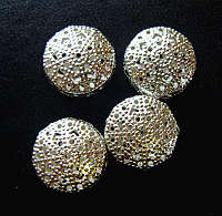 Silver Tone Filigree Disc Spacer, 15mm x 5mm - Pack of 10.