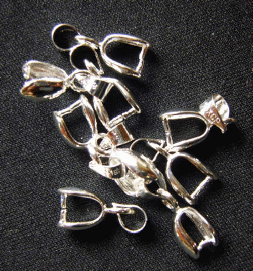 Silver Tone Bail, 14mm x 6mm - Pack of 10.