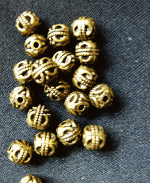 Bronze Patterned Spacer, 6mm - Pack of 50.