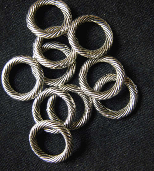Nickle Donut Spacer, 13mm - Pack of 10.