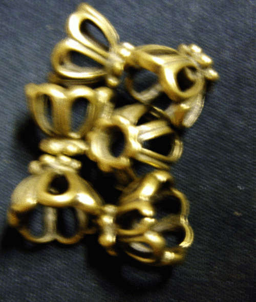 50% Off Sale!! Bronze Beadcap, 12mm x 10mm - Pack of 20.