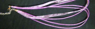 Lilac 3 + 1 Cord with Lobster,33cm length - Sold Individually.