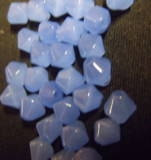 Dark Blue Smokey Glass Bicone, 6mm - Pack of 10.