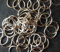 Nickle Jump Rings, 1.5mm x 12mm - Pack of 50g.