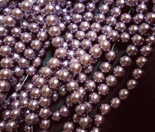 Light Chocolate Glass Pearls, 8mm - Per string (+/- 100).