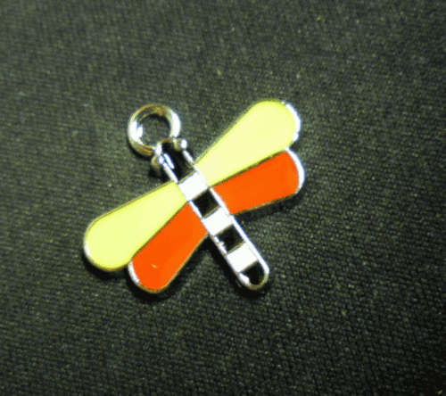 Enamel Charm Dragonfly, 23mm x 20mm - Sold Individually