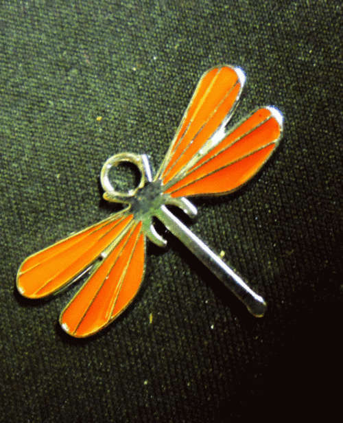 Enamel Charm Dragonfly, 30mm x 21mm - Sold Individually