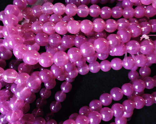 30% Off Sale! Purple Smokey Glass Rounds  , 8mm - Per String of +/- 105.