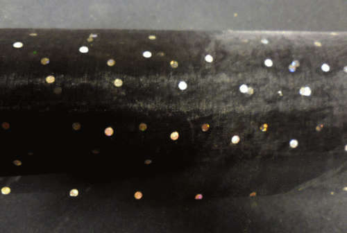Christmas Sale!!  Black Organza with Rainbow Spot, 70cm Width - Per Meter