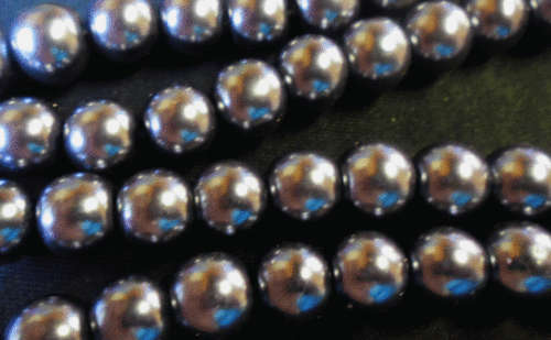 Charcoal Glass Pearls, 4mm - Pack of 50.