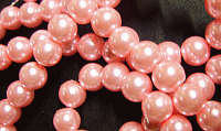 Pink Glass Pearls, 6mm - String of +/-150.
