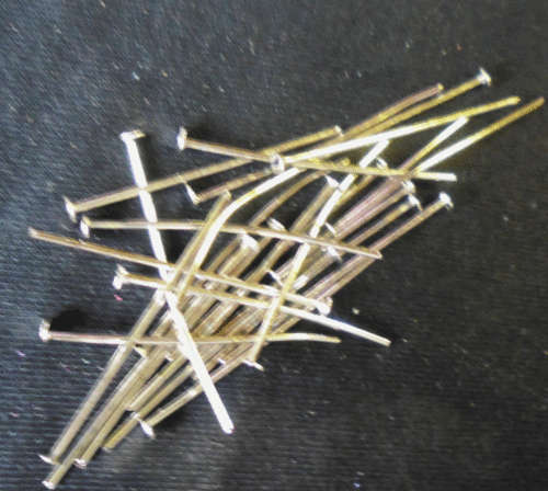 Silver Tone Headpins, 26mm - Pack of 100.
