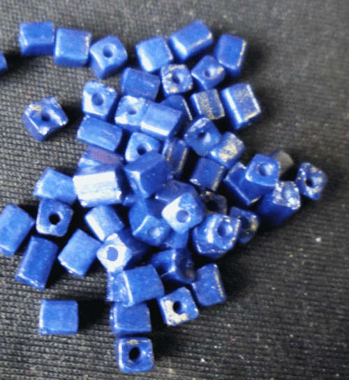 50% Off Sale!!  Dark Blue Chinese Square Seed Beads, +/- 4mm - 50g