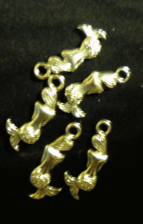 Nickle Mermaid Charm, 20mm x 8mm - Pack of 20.