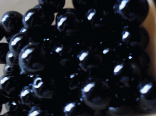 Acrylic Black Pearls, 8mm - Pack of 50.