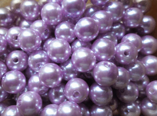 Acrylic Lilac Pearls, 10mm - Pack of 25.