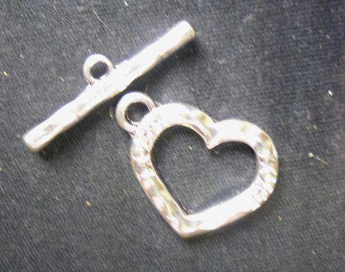 Silver Tone Toggle Clasp, 25mm x 18mm - Sold Individually.