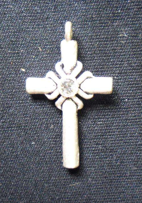 Nickle Cross Pendant, 28mm x 17mm - Sold Individually.