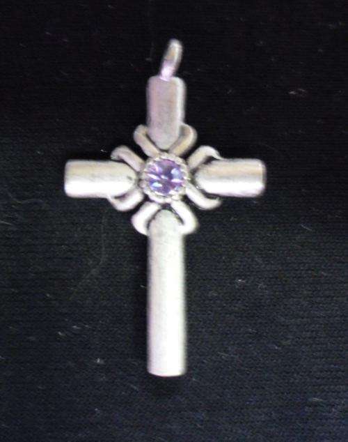 Nickle Cross Pendant, 28mm x 17mm - Sold Individually.