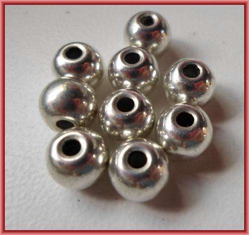 WINTER SALE!! Silver-Tone Spacer, 8mm - Pack of 10.