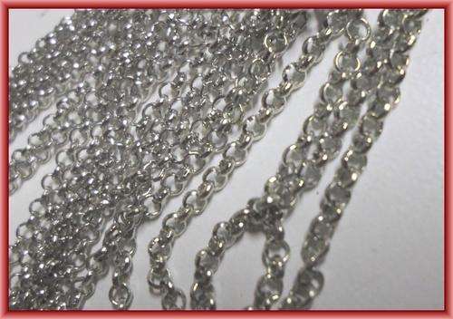 Nickle Round Link Chain, 3mm - Per Meter.