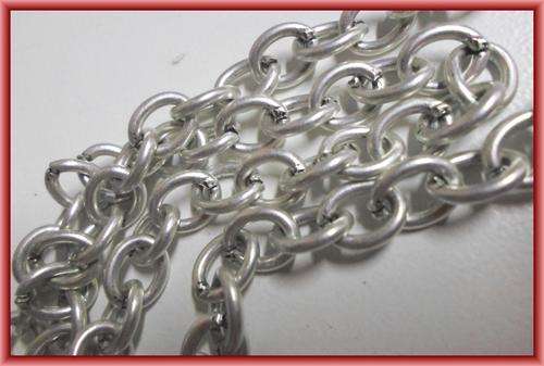 Nickle Link Chain, 10mm x 8mm - Per Meter.