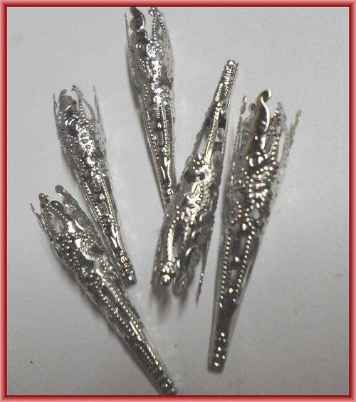 Nickle Beadcap, 41mm x 8mm - Pack of 10.