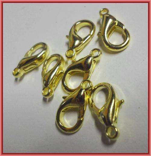 WINTER SALE!! Gold Tone Lobster Claws, 15mm  - Pack of 20.