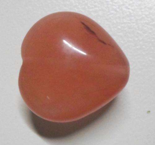 Cherry Quartz Heart, 23mm x 24mm - sold Individually, (Only 1 Available)